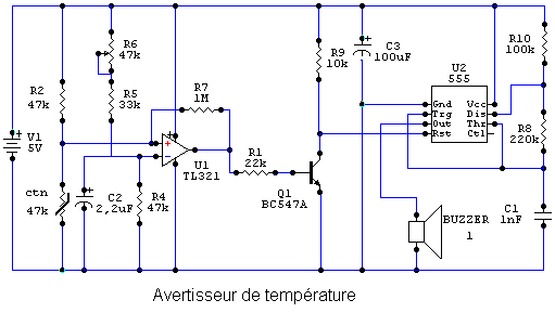 circuit de thermistance CTN